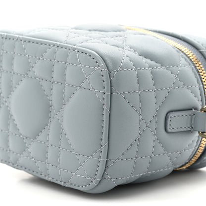 Christian Dior Lambskin Cannage Micro Lady Dior Vanity Case Cloud Blue 10 of 10