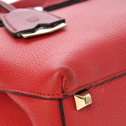 MCM Grained Calfskin Mini Milla Tote Red 11 of 15