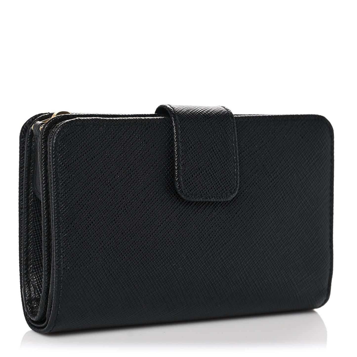 Saffiano Metal Compact Wallet Black