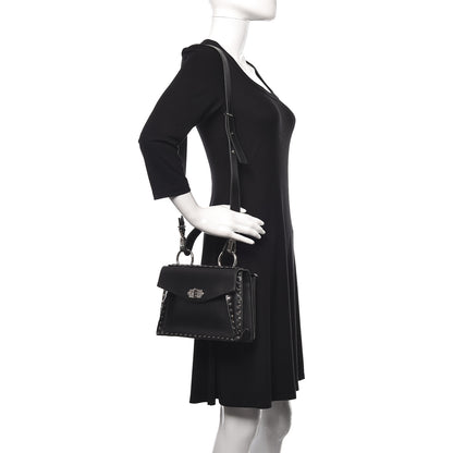 Proenza Schouler Calfskin Small Studded Hava Top Handle Bag Black 2 of 11
