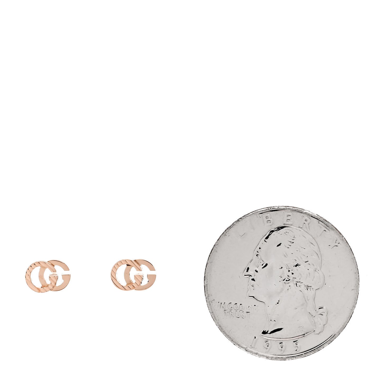 18K Rose Gold Mini Running GG Stud Earrings