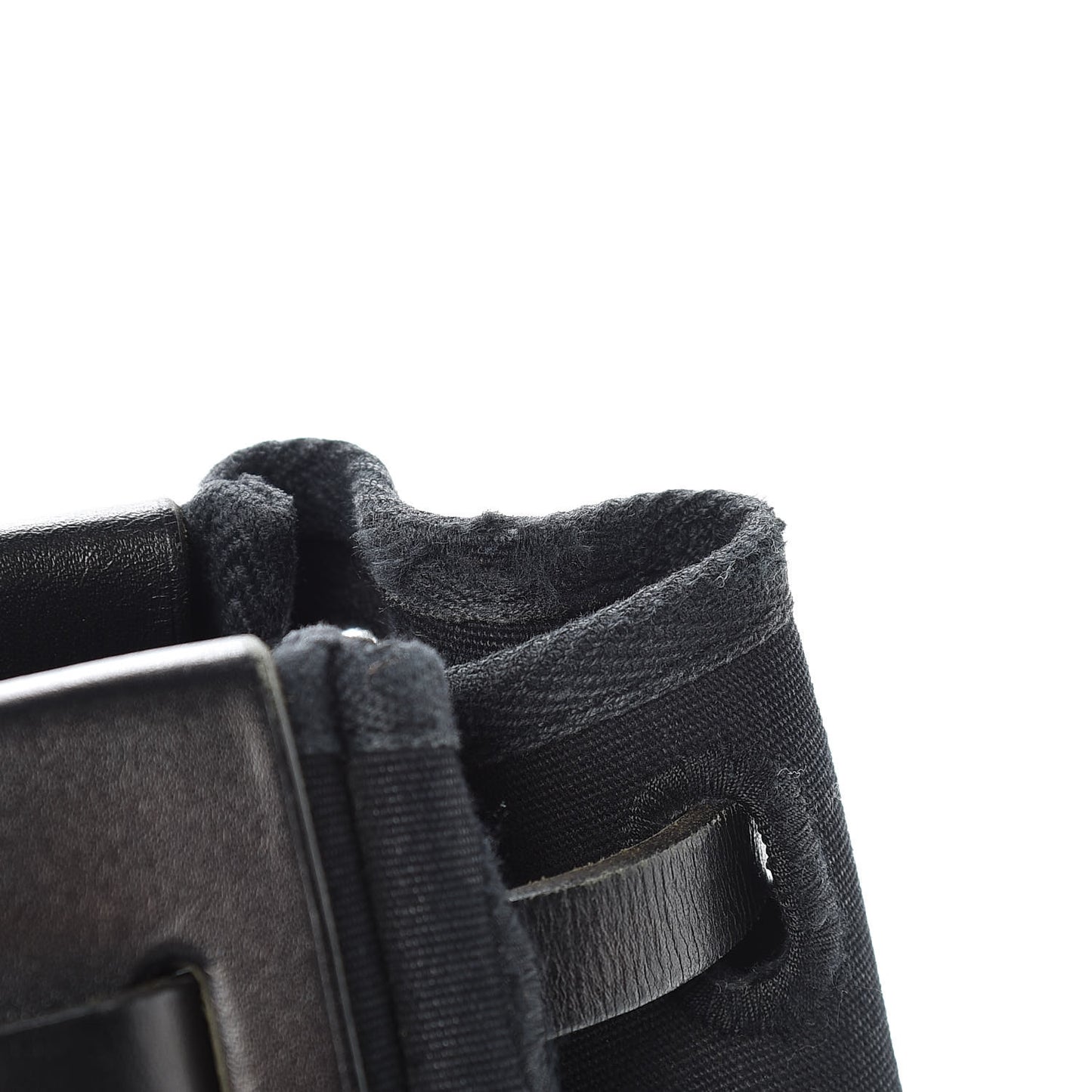 Toile Calfskin Herbag Cabas MM Black