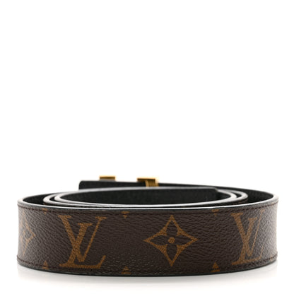 Louis Vuitton Calfskin Monogram 30mm LV Initiales Reversible Belt 90 36 Black 2 of 4
