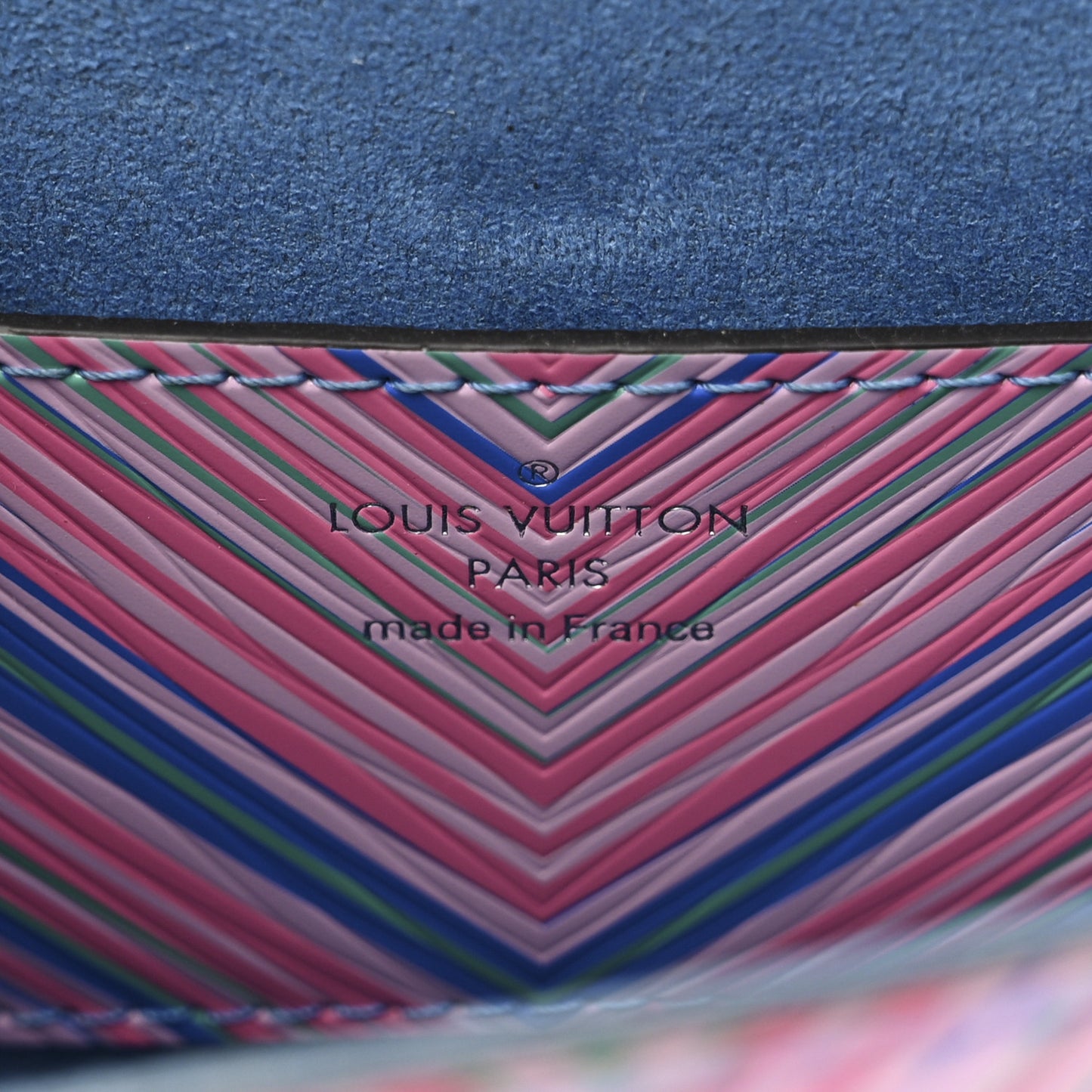 Epi Tropical Twist Shoulder Bag MM Blue Rose