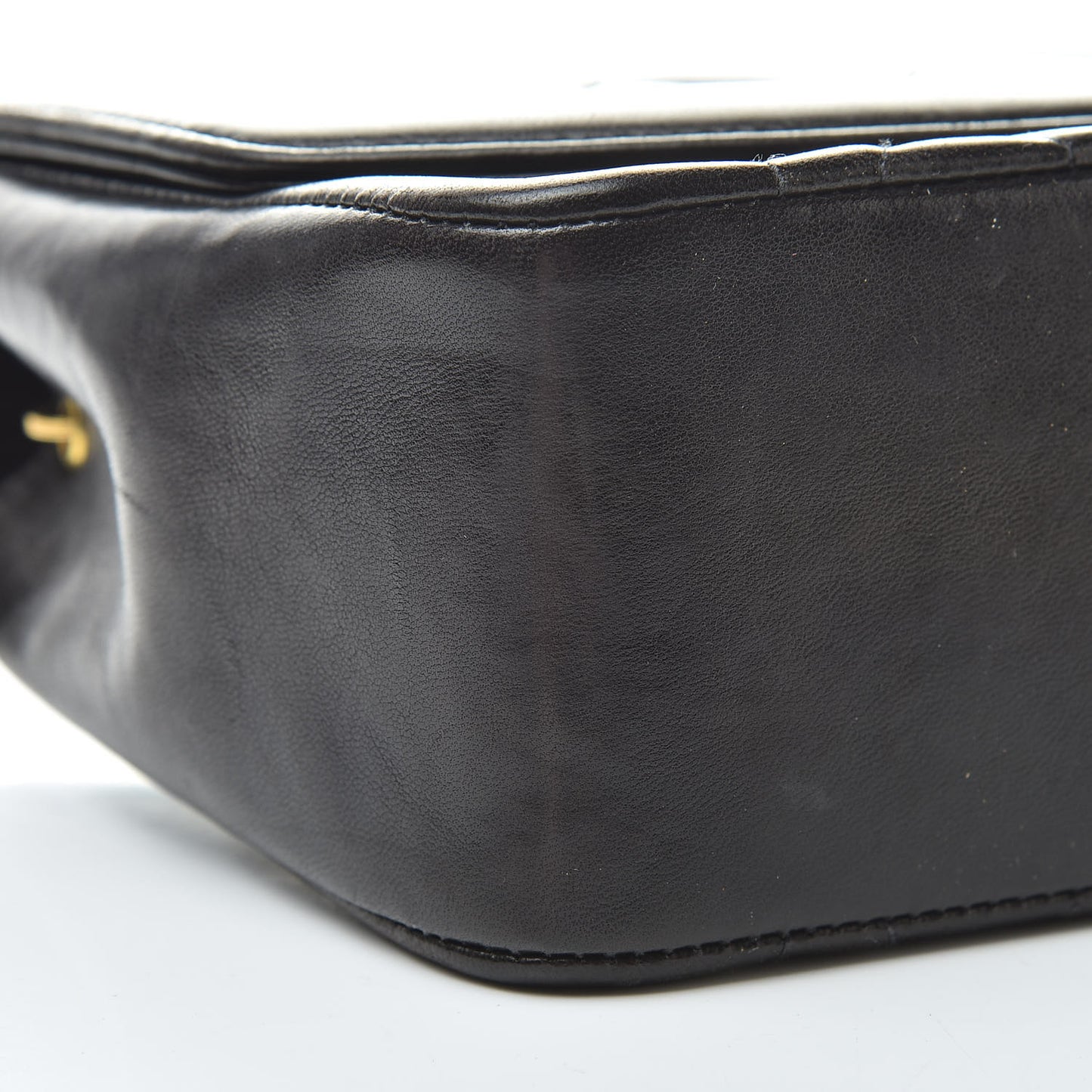Lambskin Quilted Small Single Flap Brown