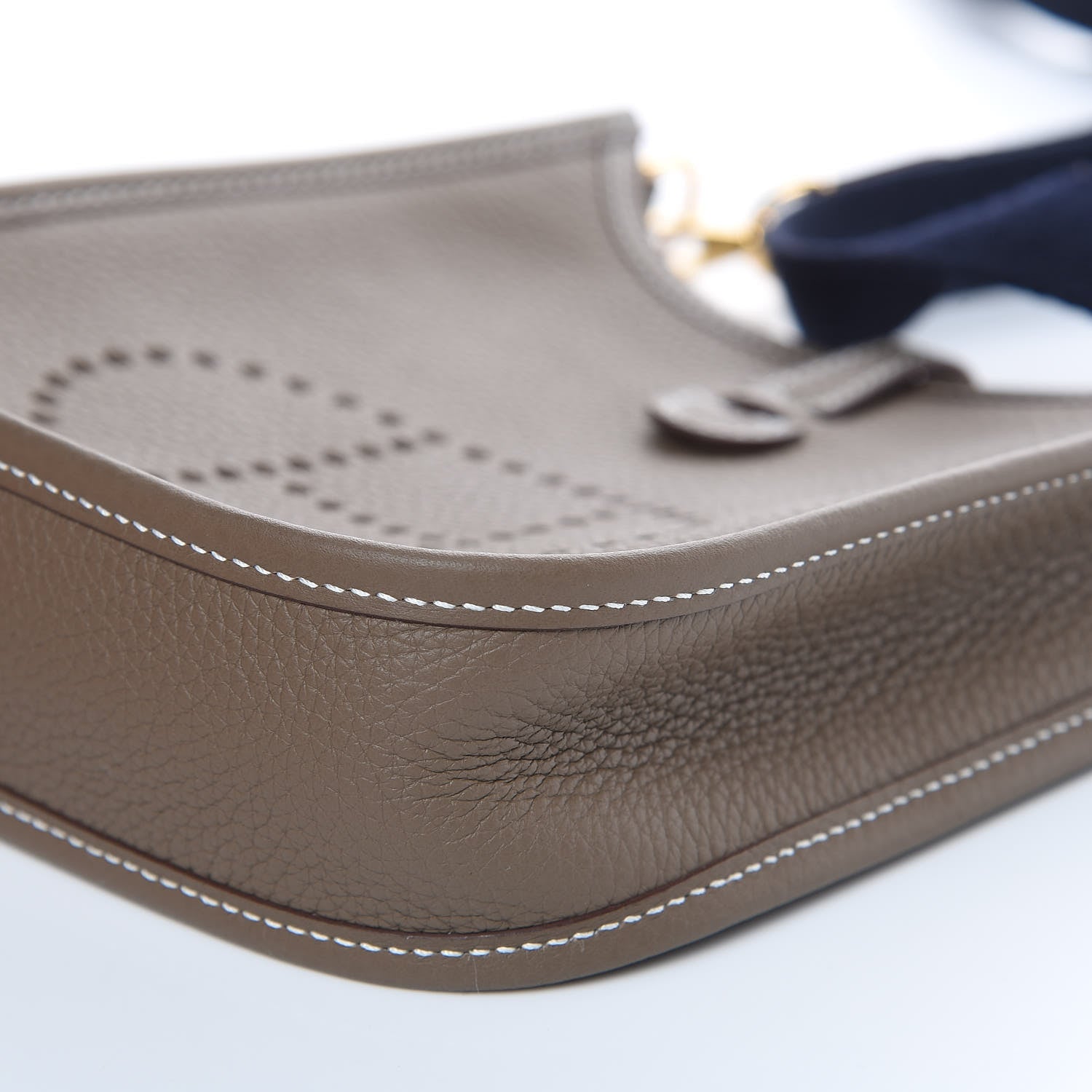 Hermes Taurillon Clemence Amazone Evelyne TPM Etoupe Bleu Indigo 9 of 10