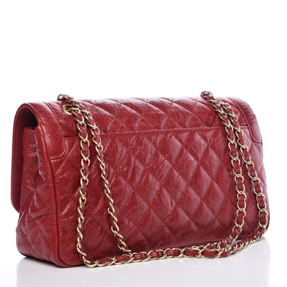 Chanel Crumpled Grained Calfskin Flap Red 3 of 9