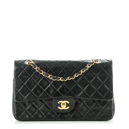 Chanel Lambskin Quilted Medium Double Flap Black 1 of 7