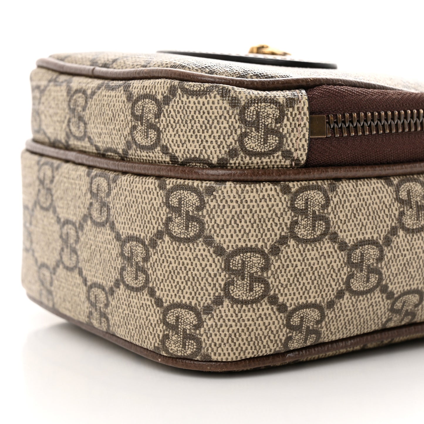 GG Supreme Monogram Mini Neo Vintage Double Zip Messenger Bag Beige New Acero Crop
