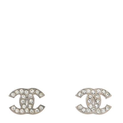Chanel Crystal Mini Timeless CC Earrings Silver 1 of 4