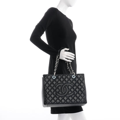 Chanel Caviar Quilted Grand Shopping Tote GST Black 2 of 8