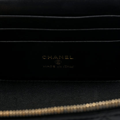 Chanel Lambskin Enamel Pearl Quilted Small Charm Me Vanity Case With Chain Black 6 of 10