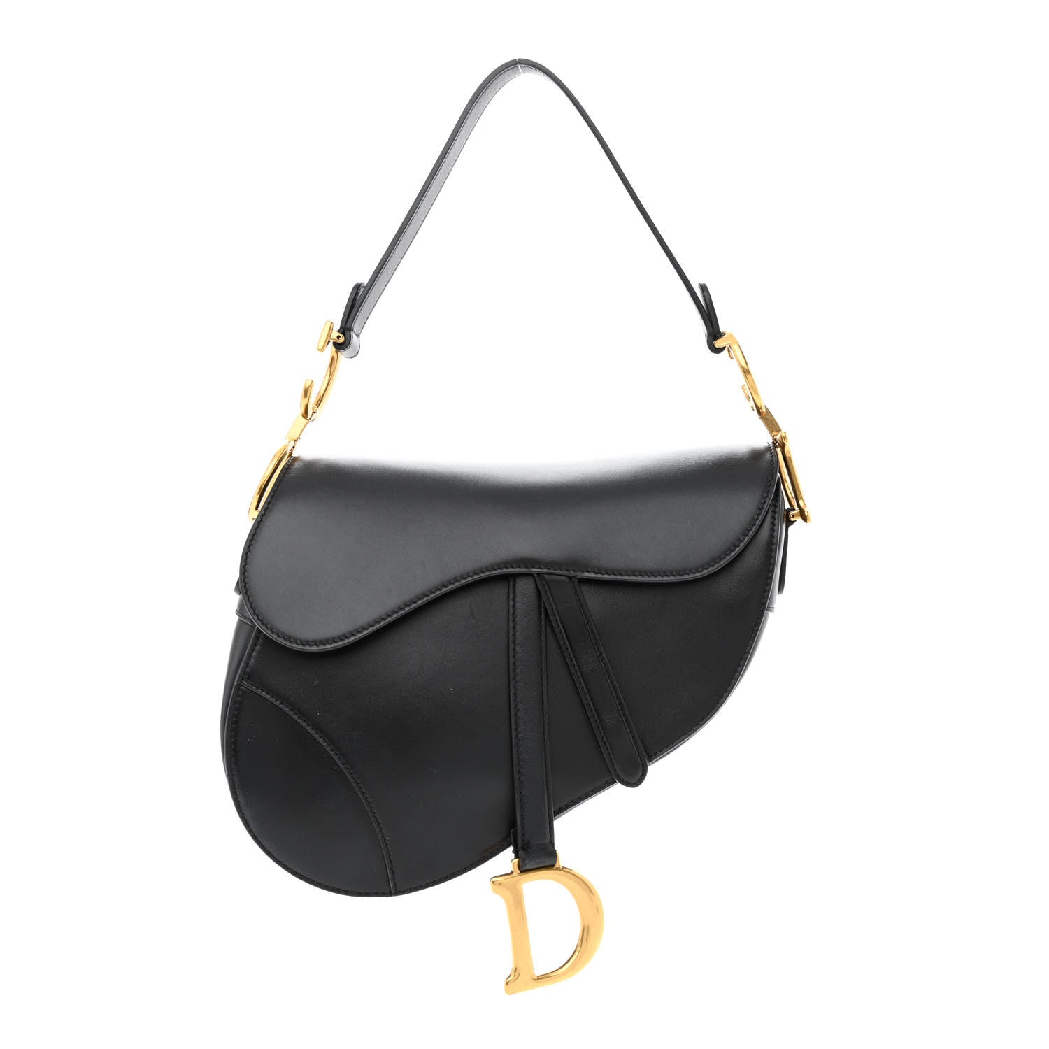 Christian Dior Calfskin Saddle Bag Black 1 of 12