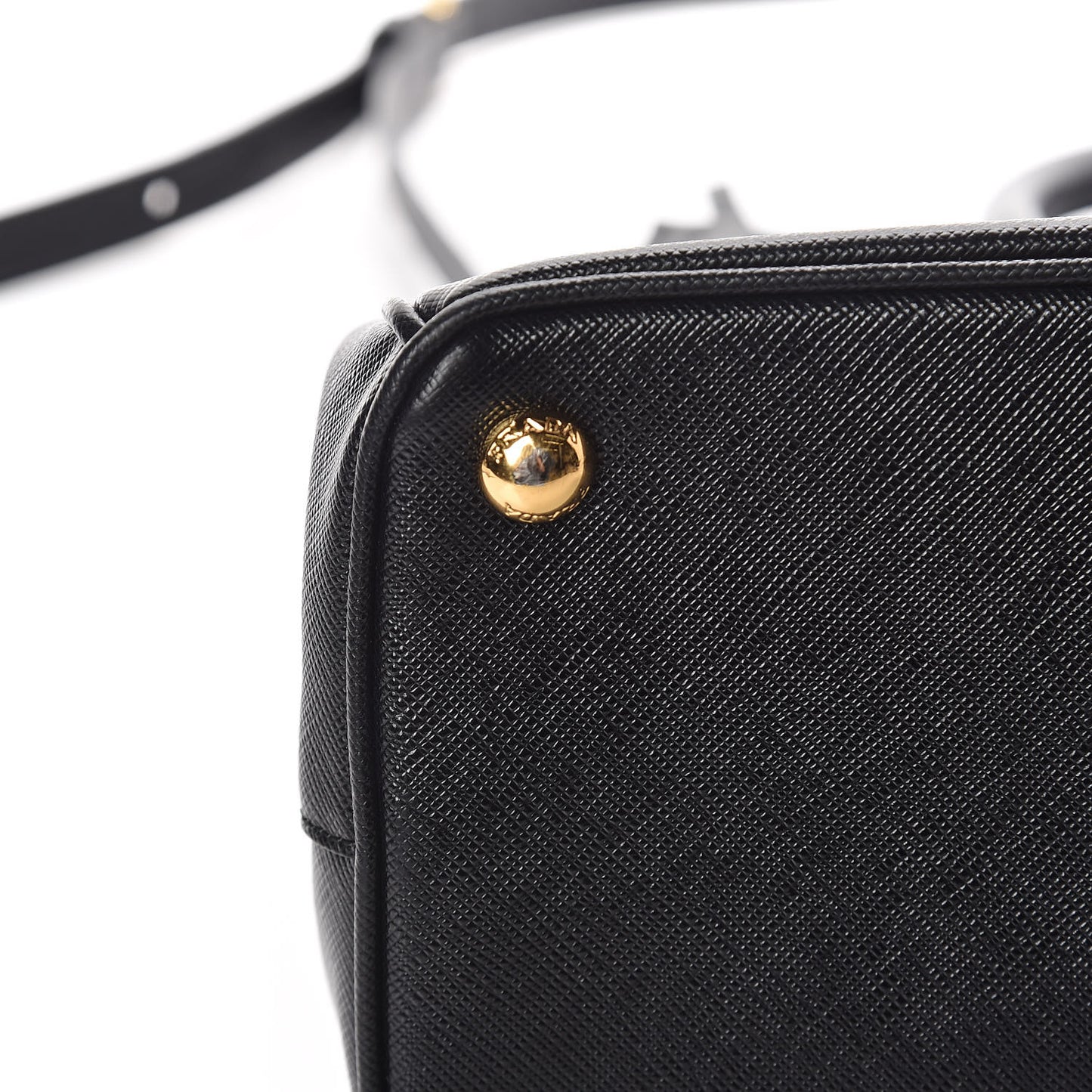 Saffiano Small Galleria Double Zip Tote Black