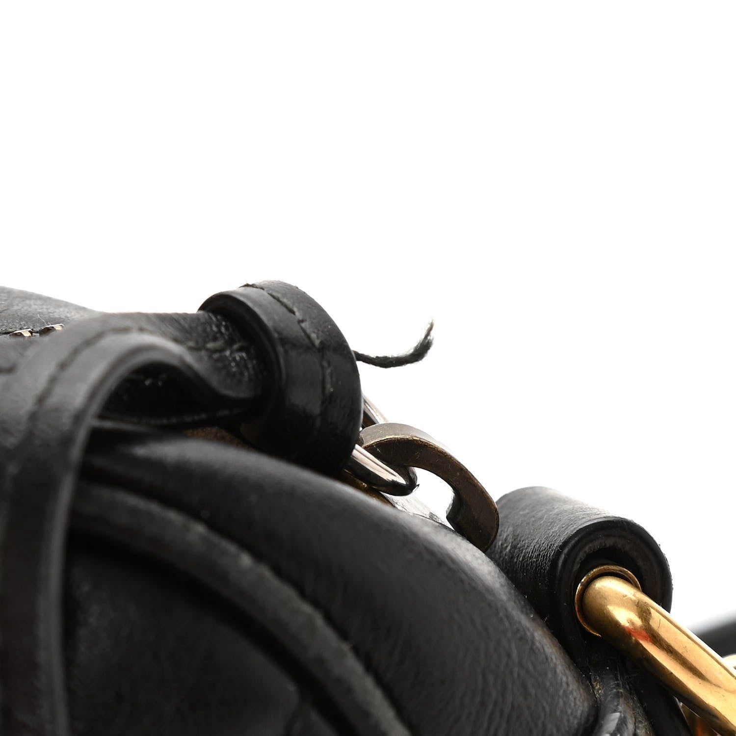 Gucci Calfskin Matelasse Small GG Marmont Chain Shoulder Bag Black 12 of 13