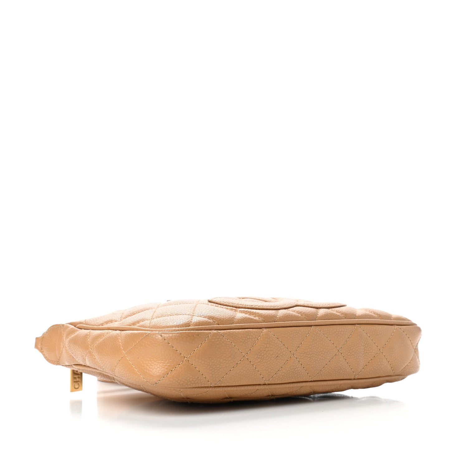 Caviar Quilted Timeless CC Shoulder Bag Beige