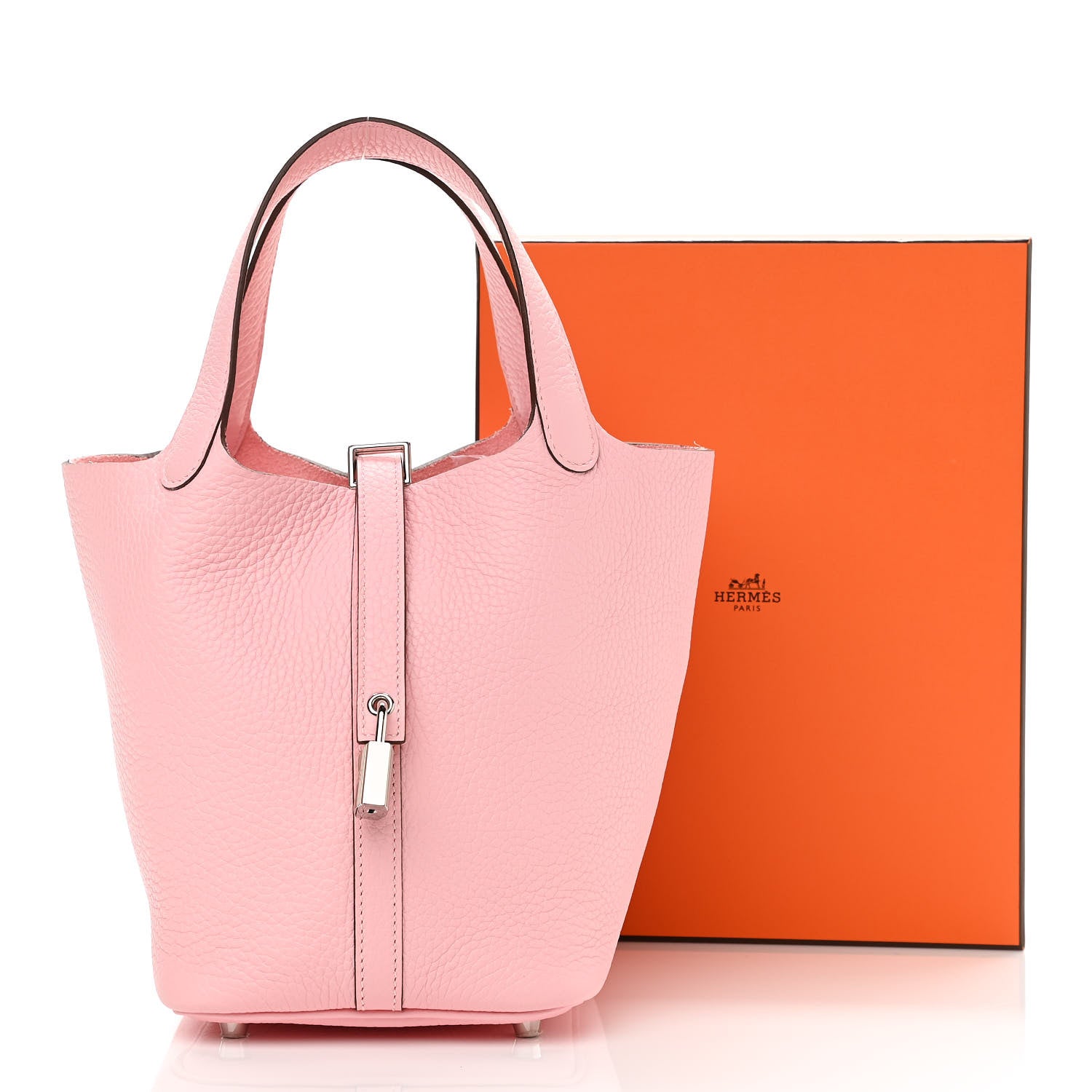 Hermes Taurillon Clemence Picotin Lock 18 PM Rose Sakura 11 of 11