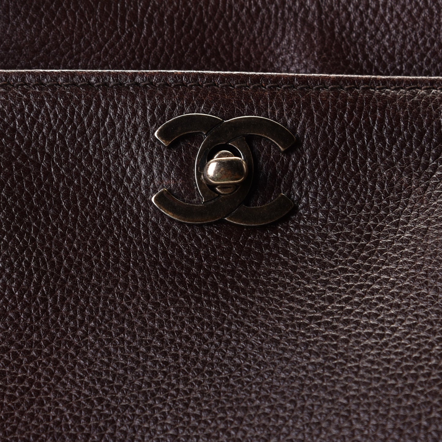 Calfskin Cerf Executive Shopper Tote Brown