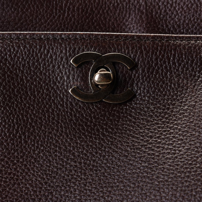 Chanel Calfskin Cerf Executive Shopper Tote Brown 6 of 11