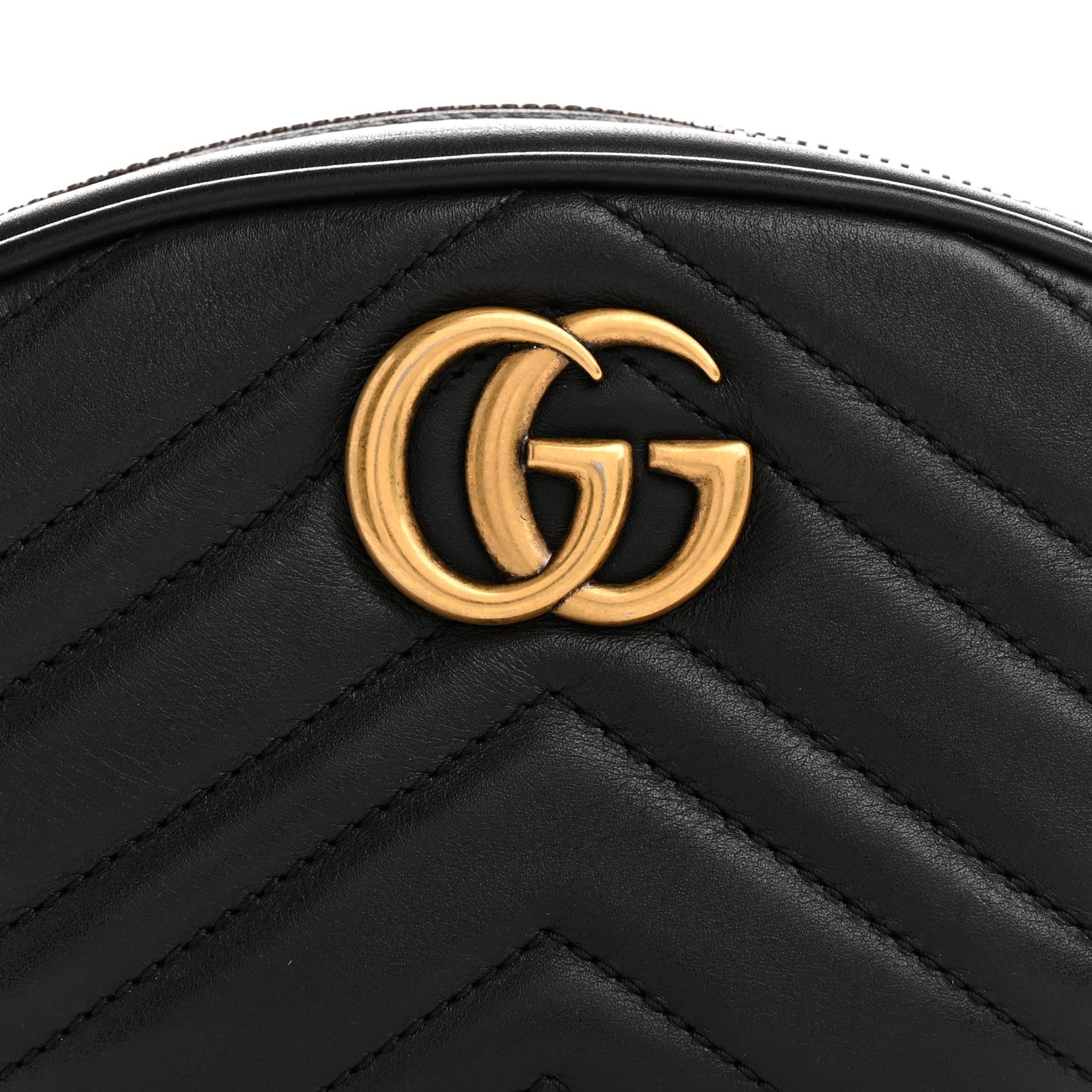Gucci Calfskin Matelasse GG Marmont Belt Bag 105 42 Black 8 of 15