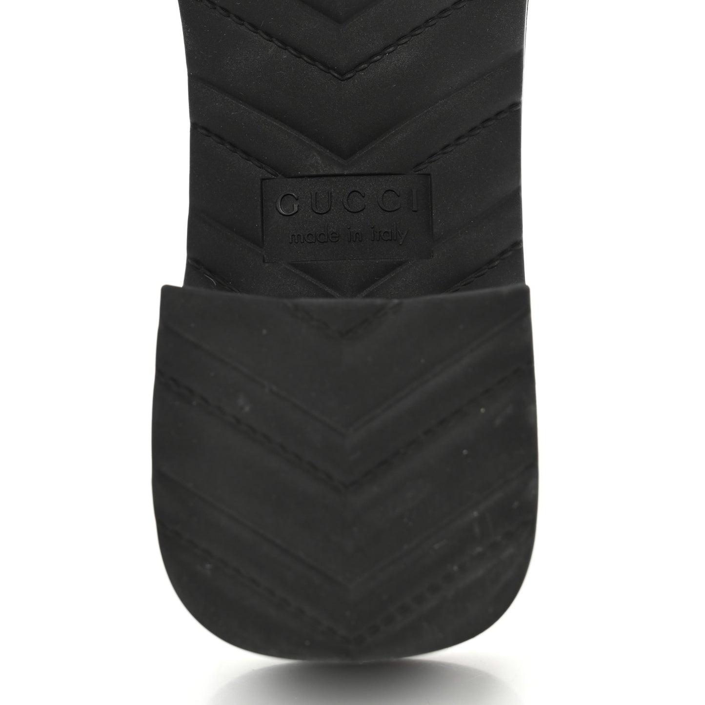 Rubber Gucci Logo Womens Platform 20/60mm Slide Sandals 38 Black