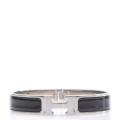 Hermes Enamel Narrow Clic Clac H Bracelet GM Black 1 of 6