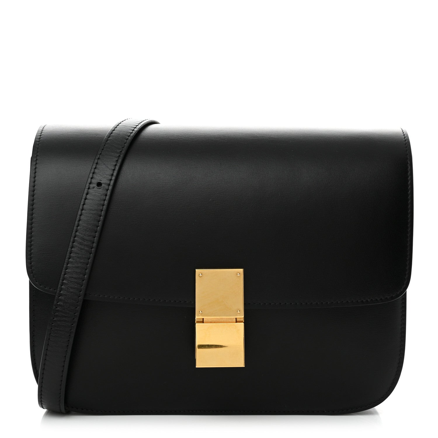 Celine Box Calfskin Medium Classic Box Flap Bag Black 1 of 10