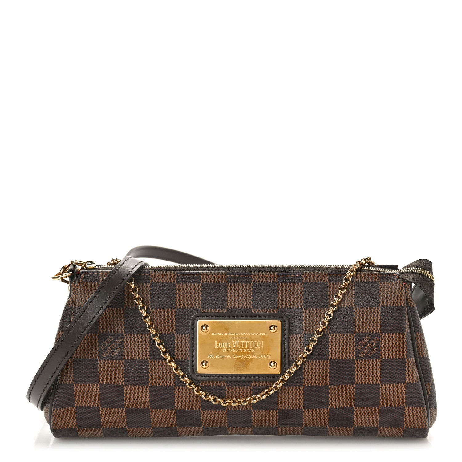 Louis Vuitton Damier Ebene Eva Clutch 1 of 11