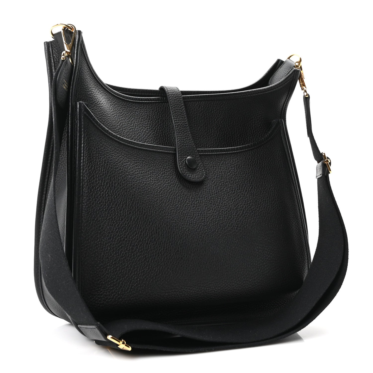 Hermes Taurillon Clemence EVELYNE III GM Black 3 of 10