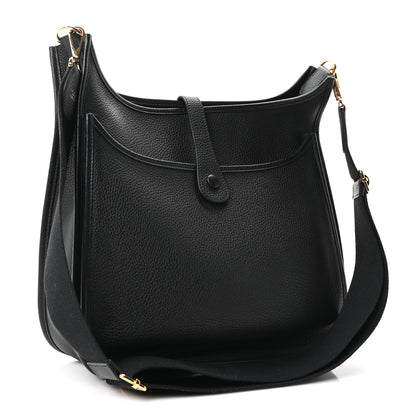 Hermes Taurillon Clemence EVELYNE III GM Black 3 of 10