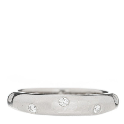 Tiffany Platinum Diamond 4mm Etoile Band Ring 54 7 1 of 4
