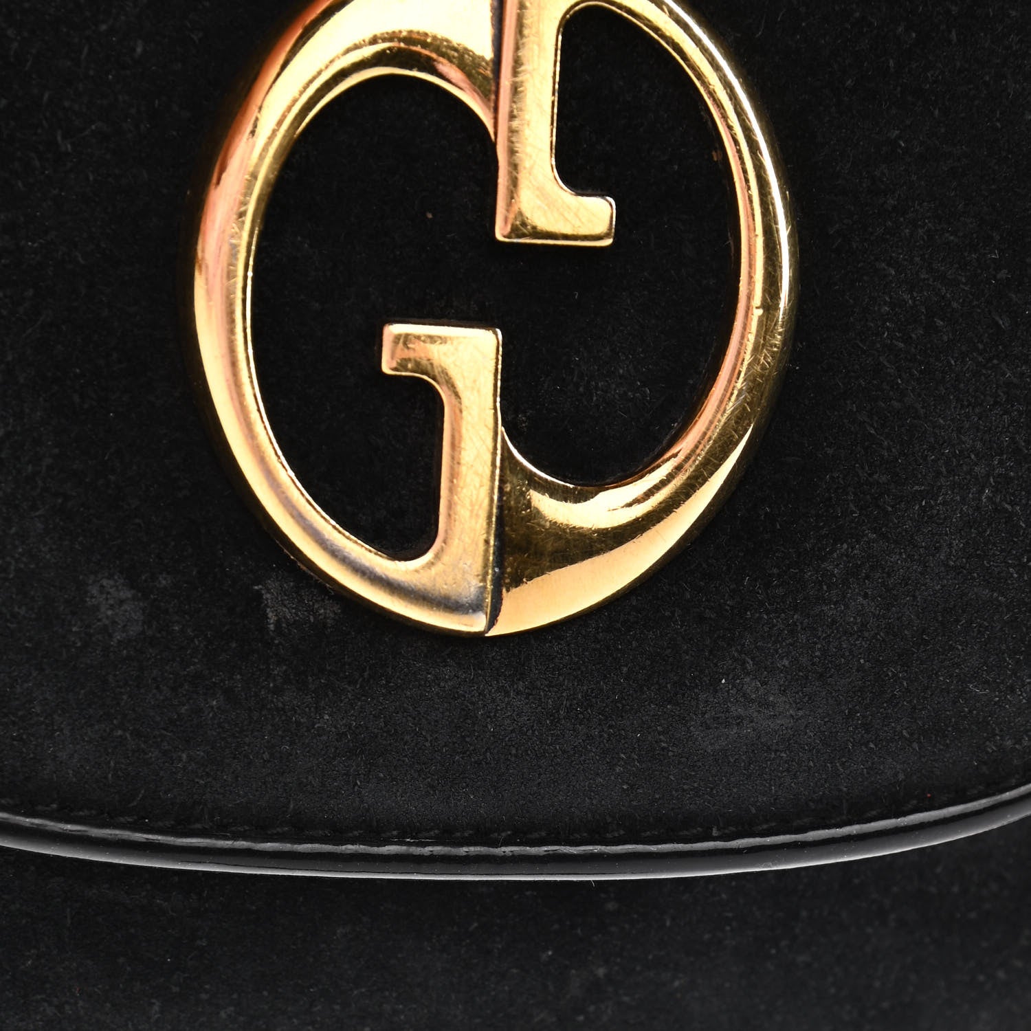 Gucci Suede Small 1973 Chain Shoulder Bag Black 12 of 13