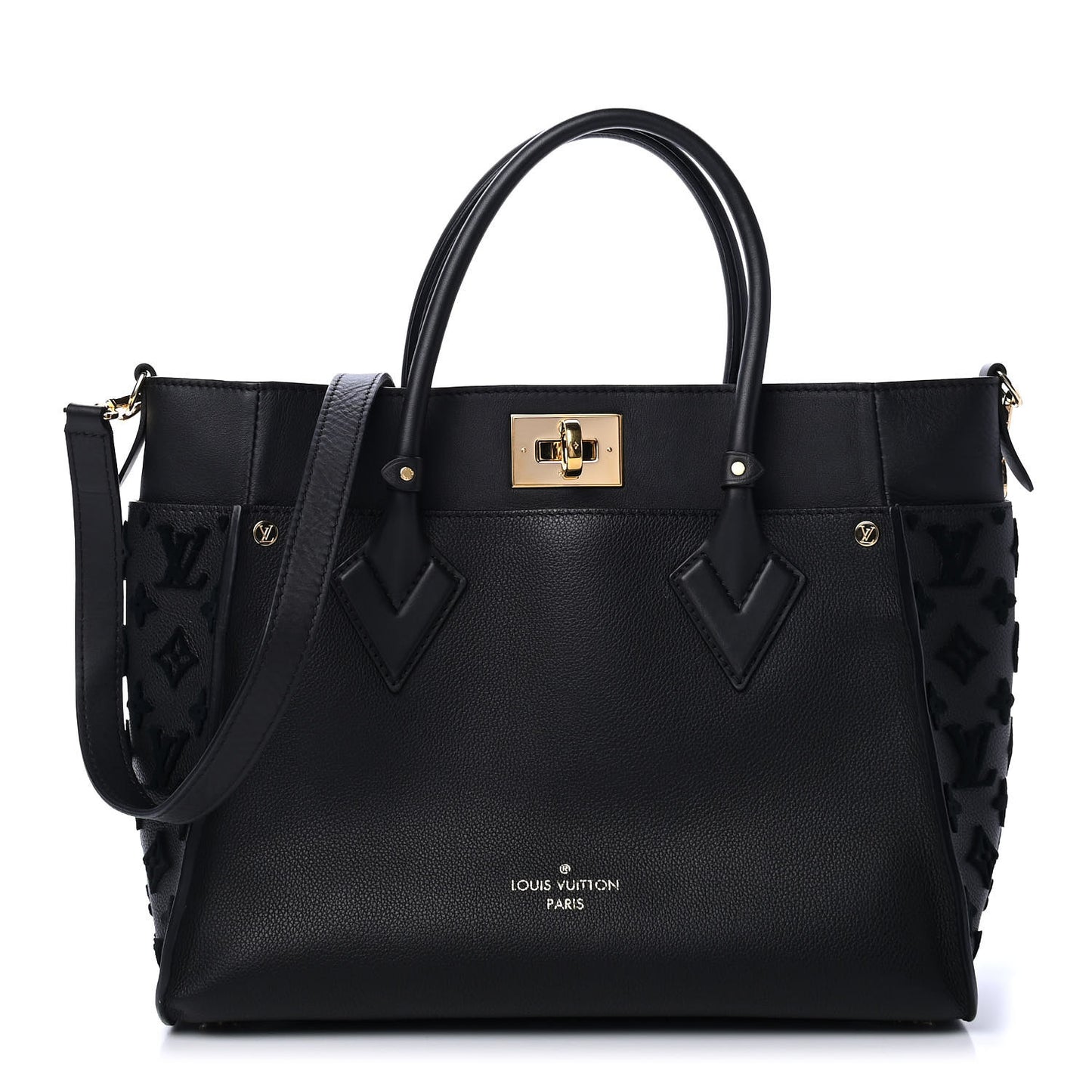 Calfskin Monogram Tufting On My Side Black