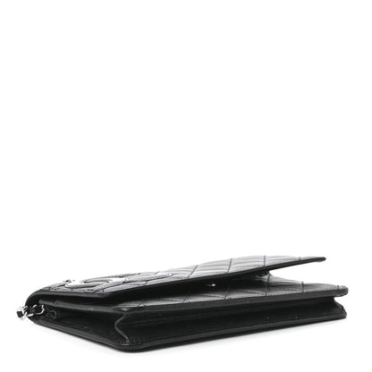 Chanel Calfskin Quilted Cambon Wallet On Chain WOC Black 4 of 11