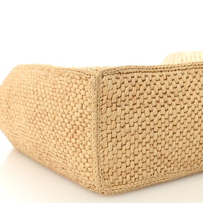 Loewe X PAULA'S IBIZA Raffia Small Font Tote Natural Tan 9 of 9