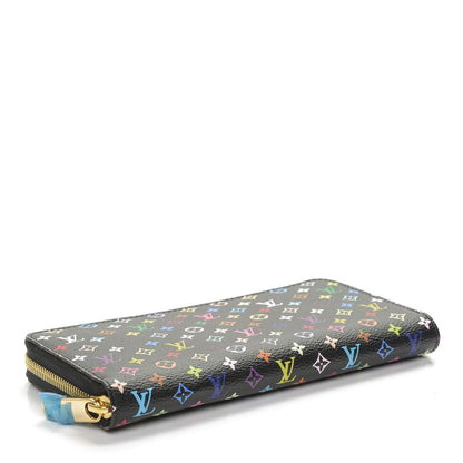 Louis Vuitton Monogram Multicolor Zippy Wallet Black Violet 4 of 6