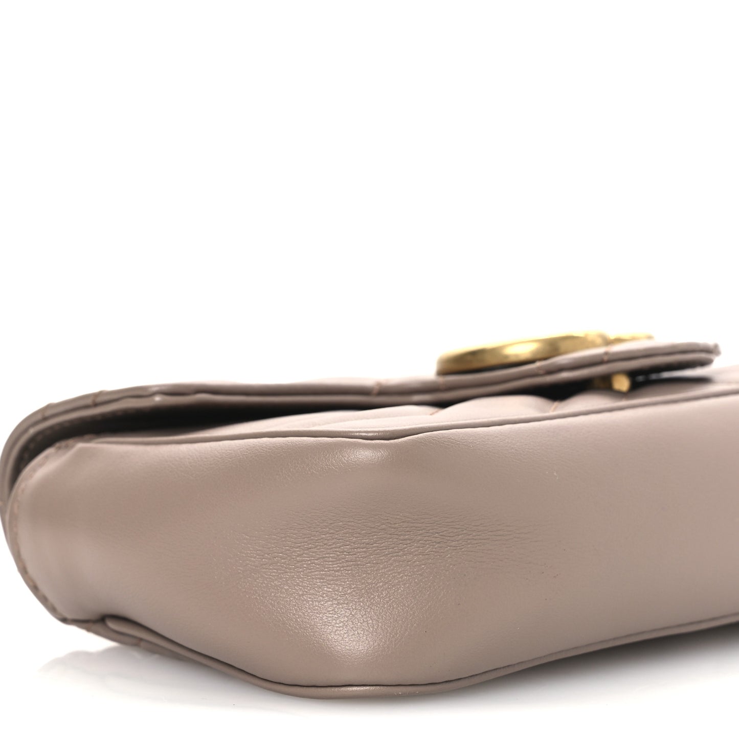 Calfskin Matelasse Super Mini GG Marmont Shoulder Bag Porcelain Rose