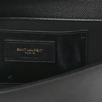 Saint Laurent Grain De Poudre Medium Classic Monogram Kate Satchel Black 6 of 11