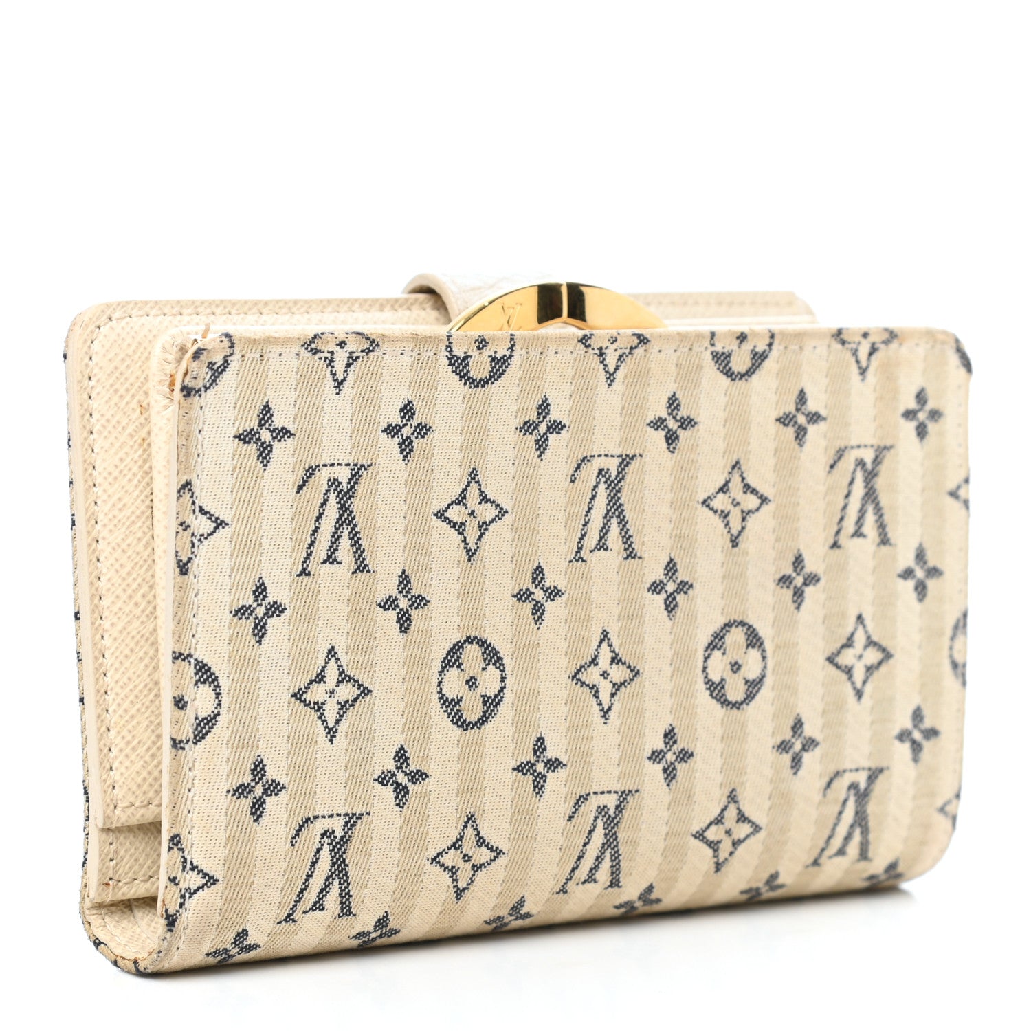 Louis Vuitton Mini Lin Croisette French Purse Wallet Blue 3 of 12