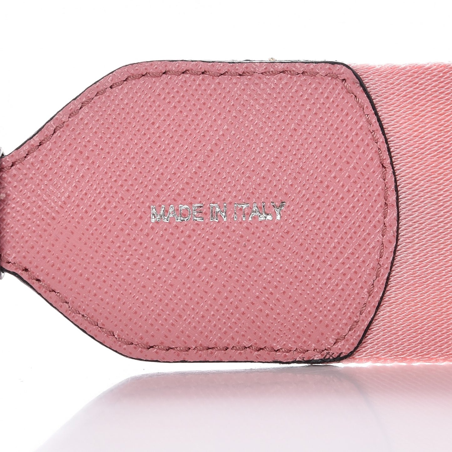Saffiano Striped Fabric Nastro Righe Shoulder Strap Petalo