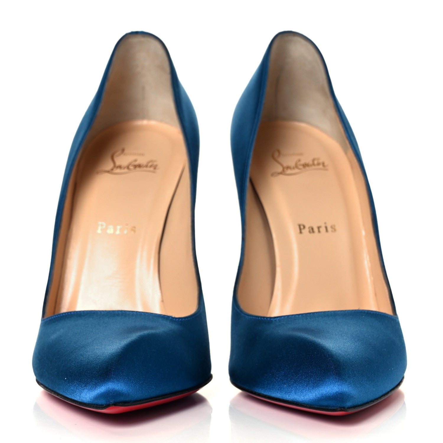 Christian Louboutin Satin Corneille 100 Pumps 40 Positano 2 of 8