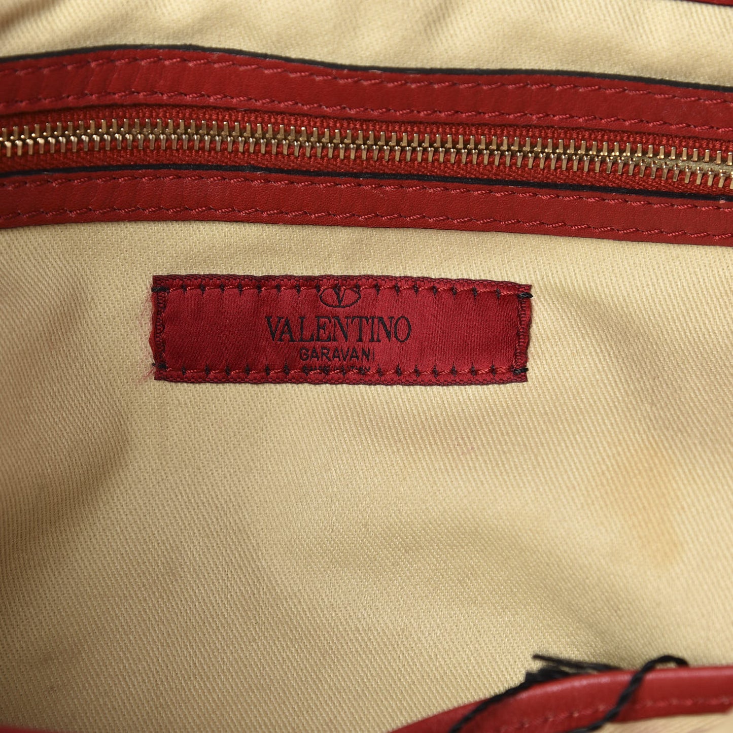 Calfskin Rockstud Top Handle Satchel Rosso Valentino