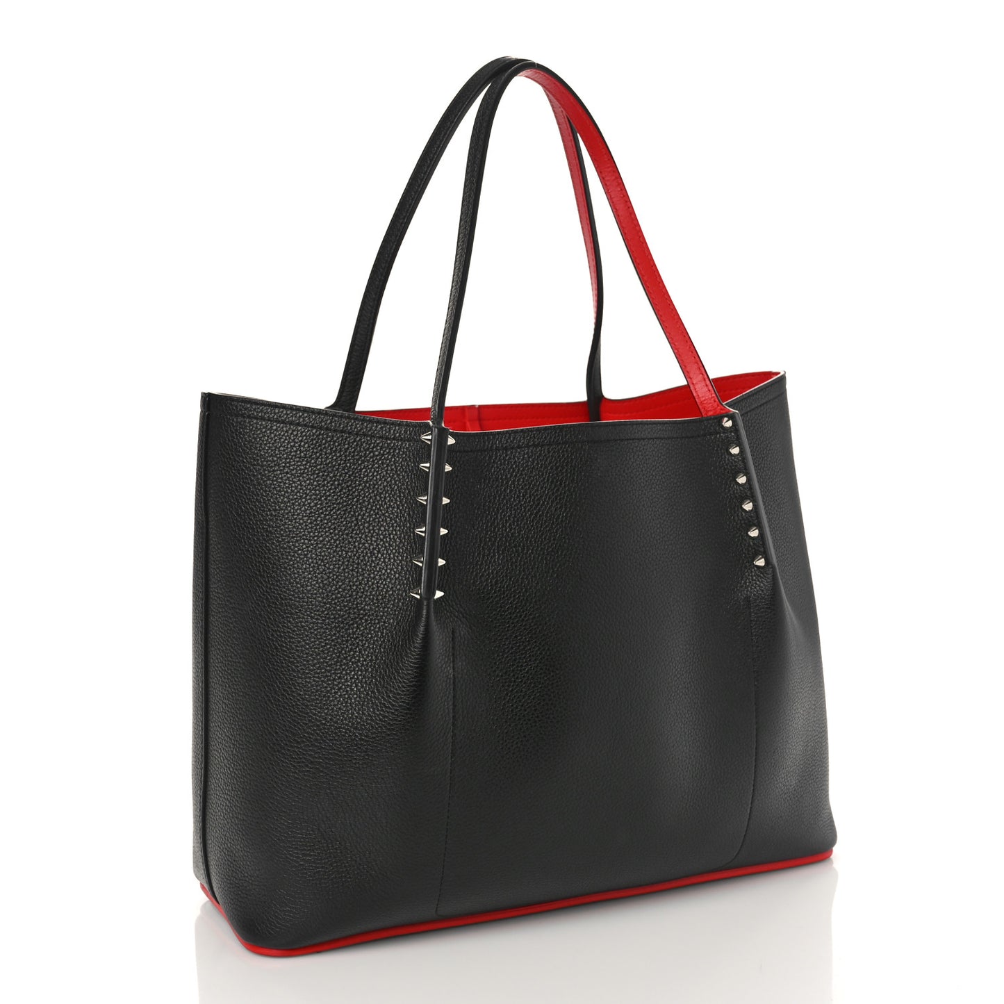 Calfskin Spiked Large Cabarock Shopper Tote Black