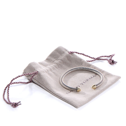 David Yurman Sterling Silver 14K Yellow Gold 5mm Cable Classics Bracelet 6 of 6