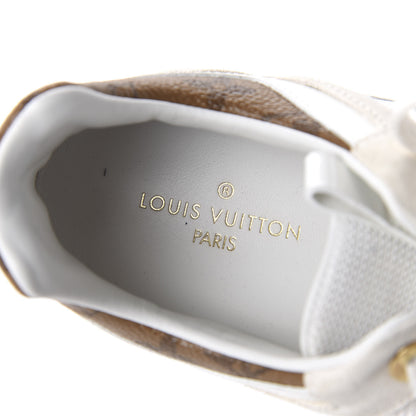 Louis Vuitton Suede Reverse Monogram Run Away Sneakers 35 White 7 of 8