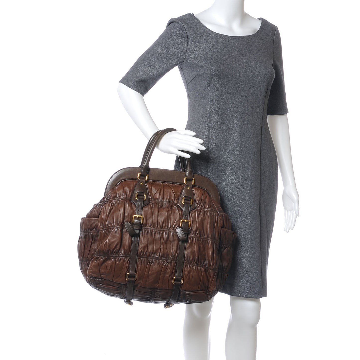Nappa Gaufre Frame Tote Noce