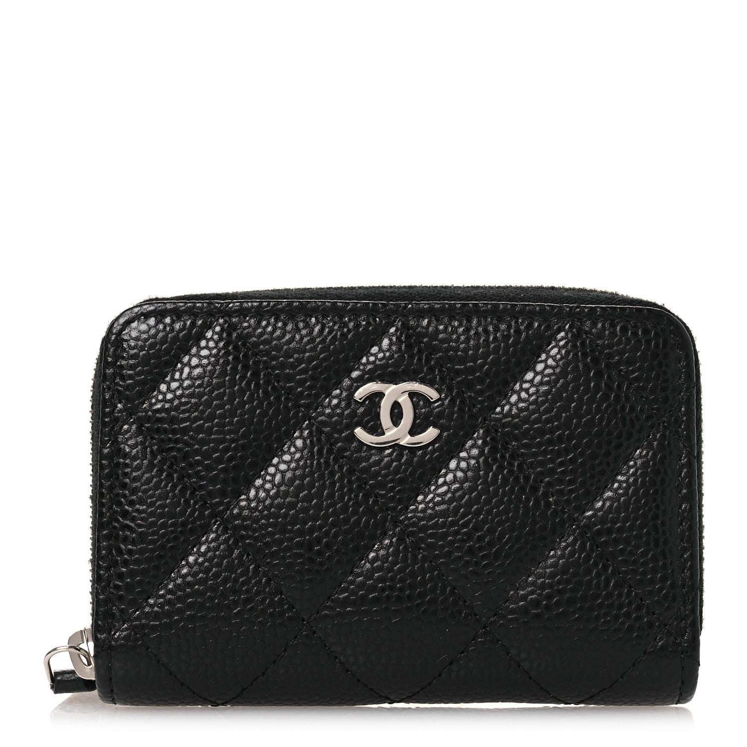 Chanel Caviar Quilted Zip Coin Purse Black 1 of 9