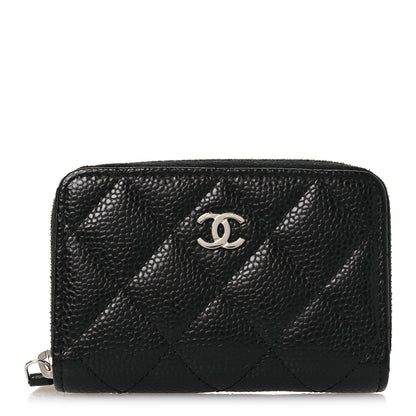 Chanel Caviar Quilted Zip Coin Purse Black 1 of 9