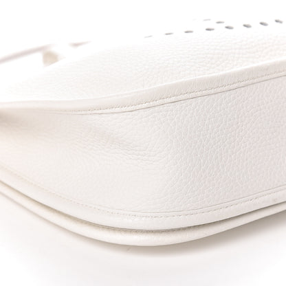 Hermes Taurillon Clemence Evelyne III PM White 9 of 11