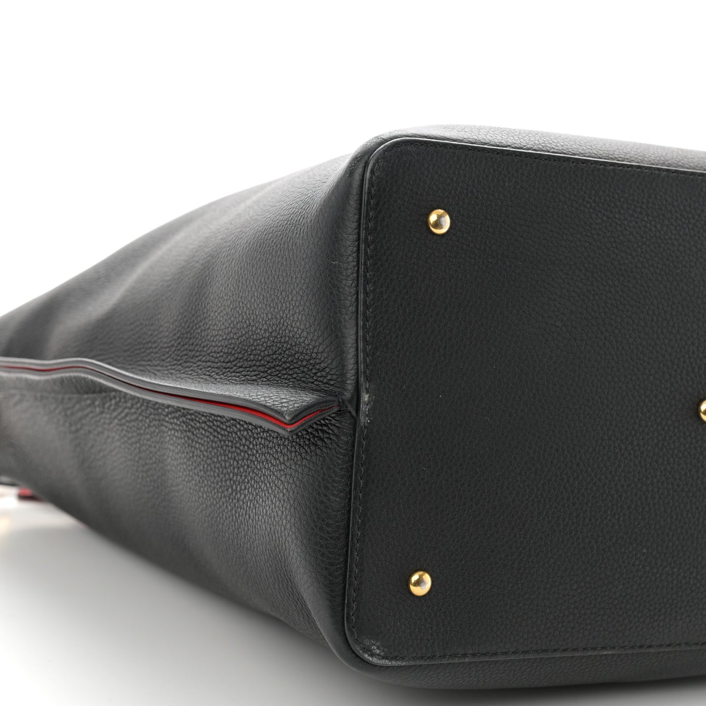 Grainy Calfskin Escape Hobo Bag Black